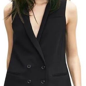 Banana Republic Double-Breasted Long Vest